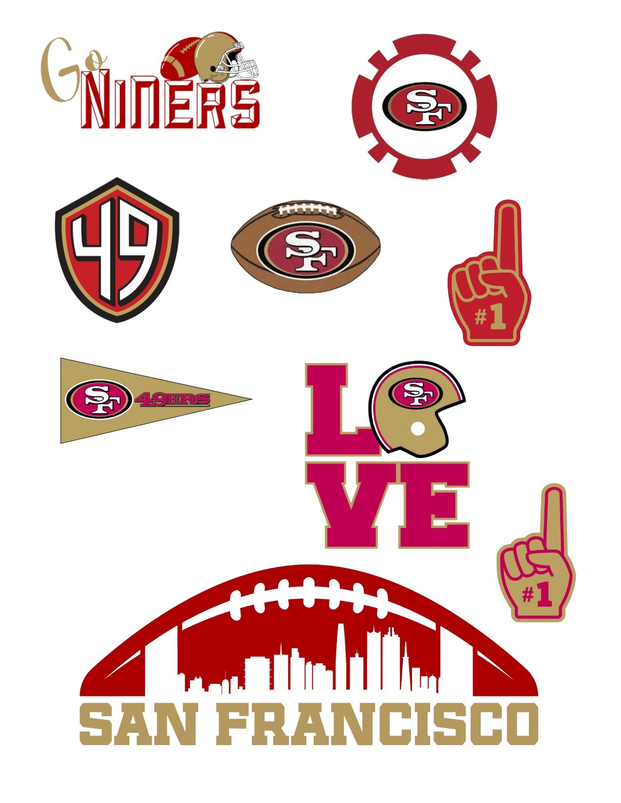 49ners Scrapbook Paper