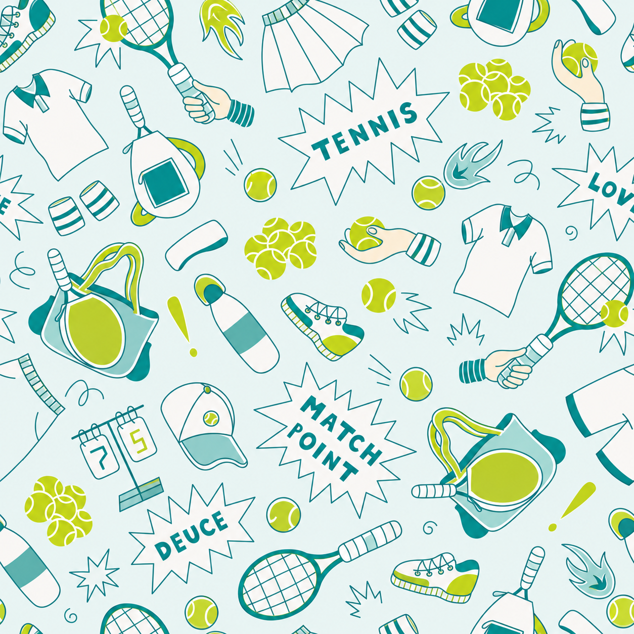 Tennis Scrapbook Paper