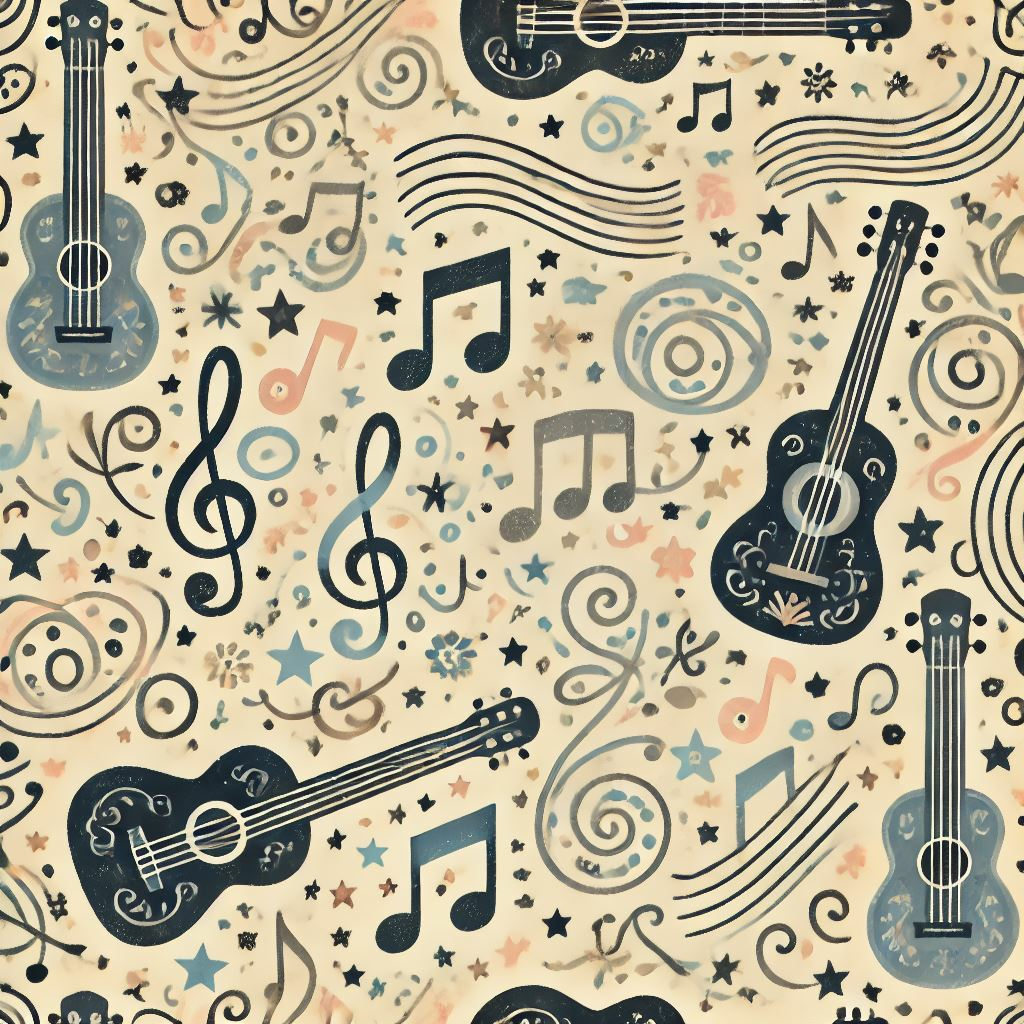 Country Music Scrapbook Paper 1