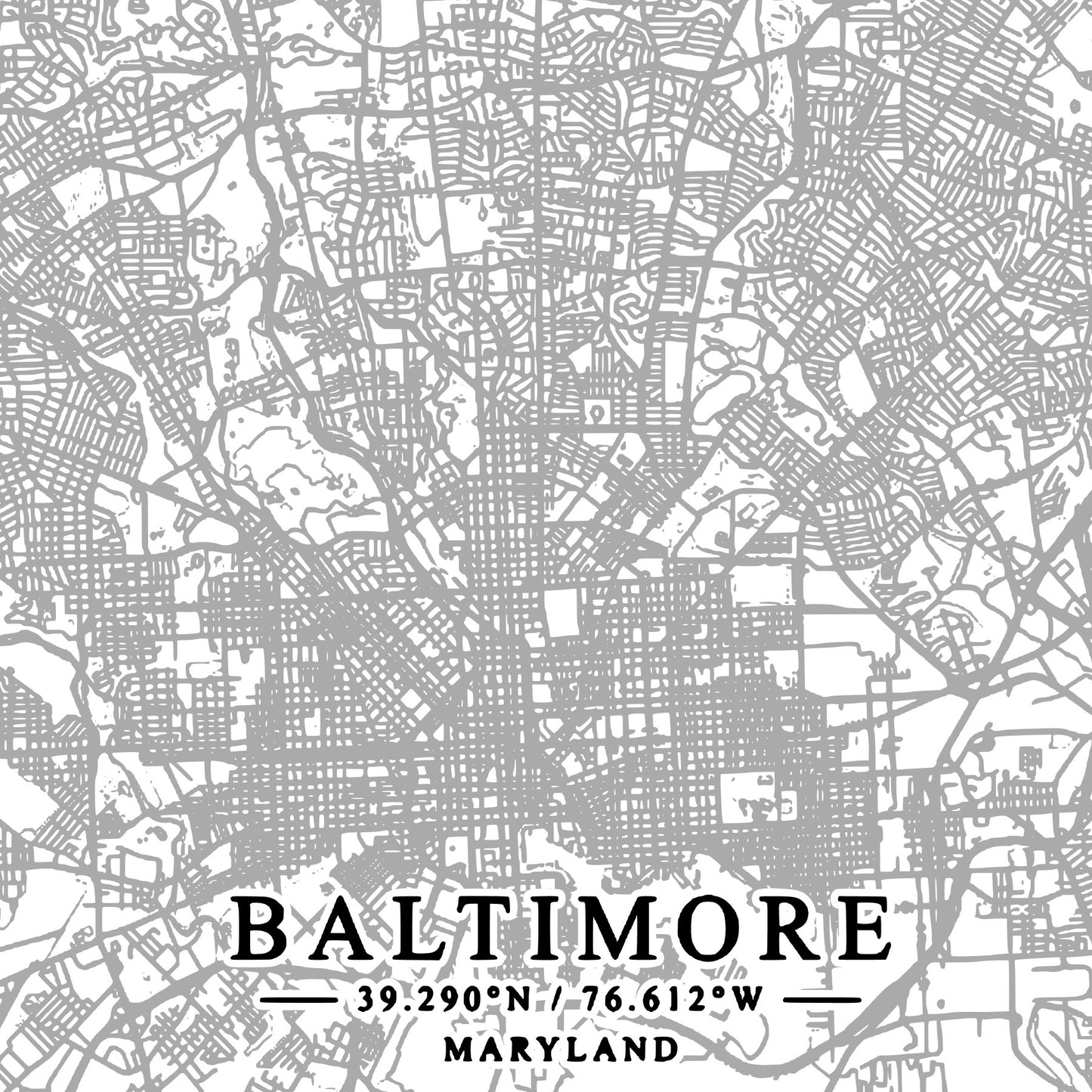 Baltimore MD map