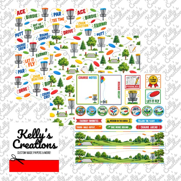 Disc Golf Scrapbook Paper