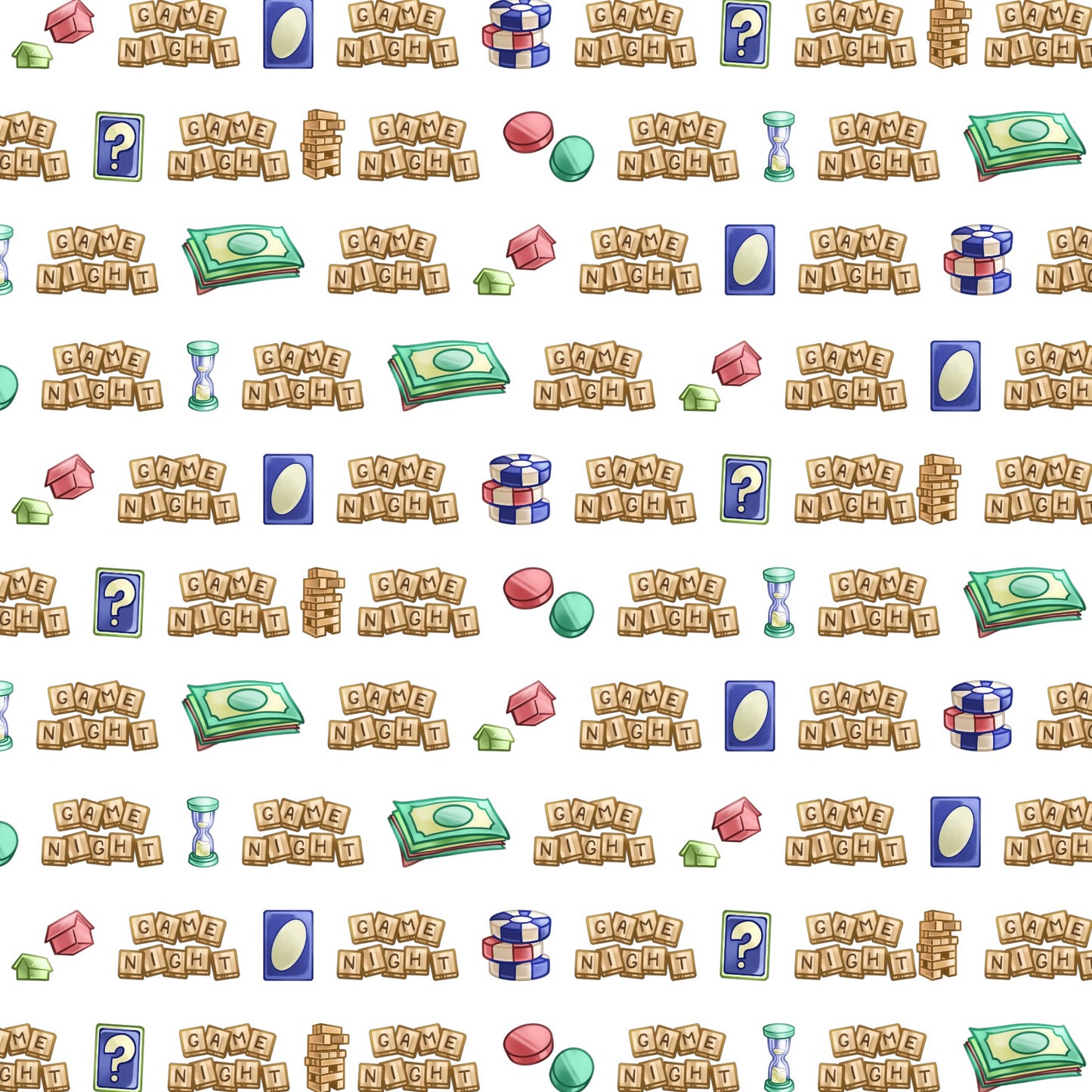 Family Game Night Scrapbook Paper