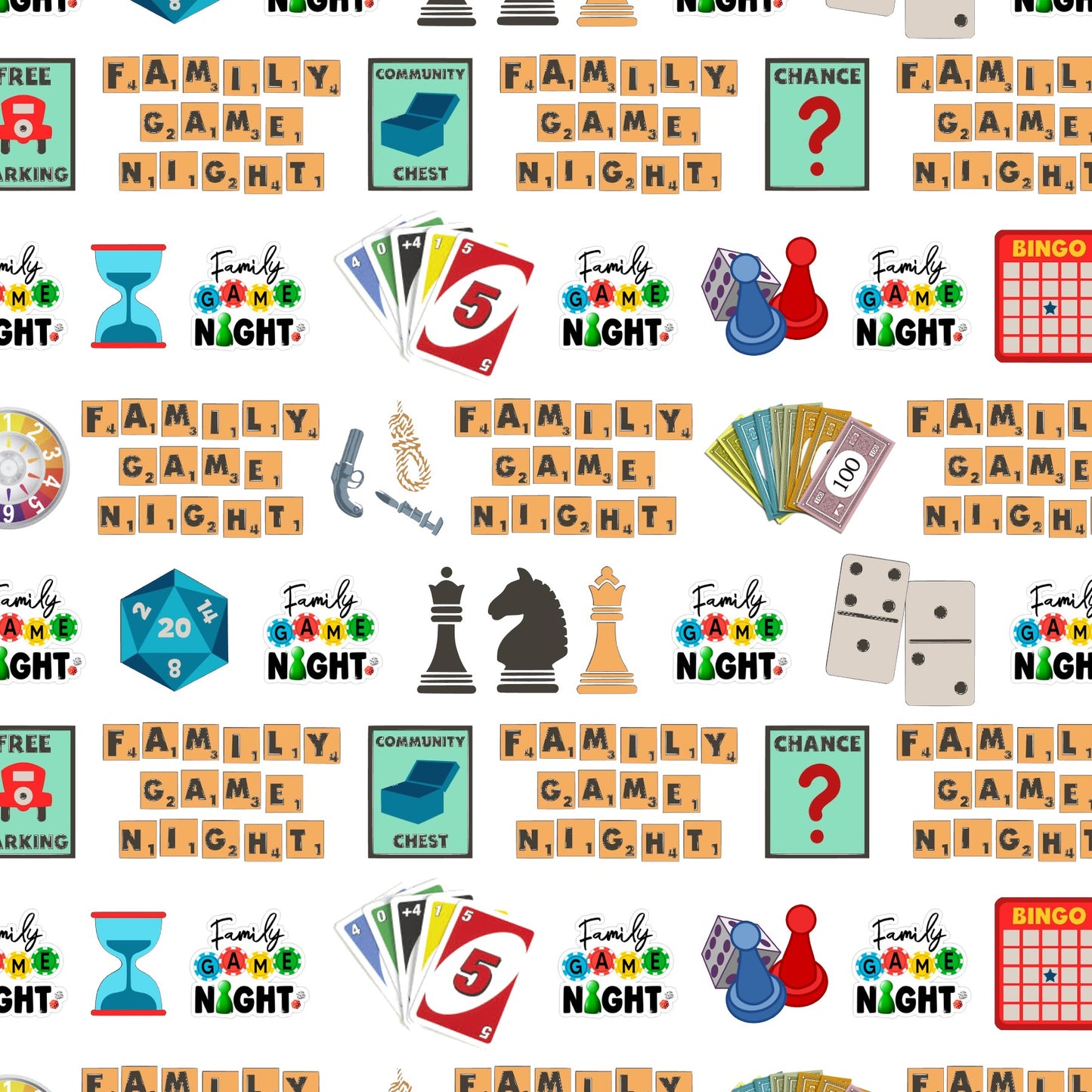 Family Game Night Scrapbook Paper