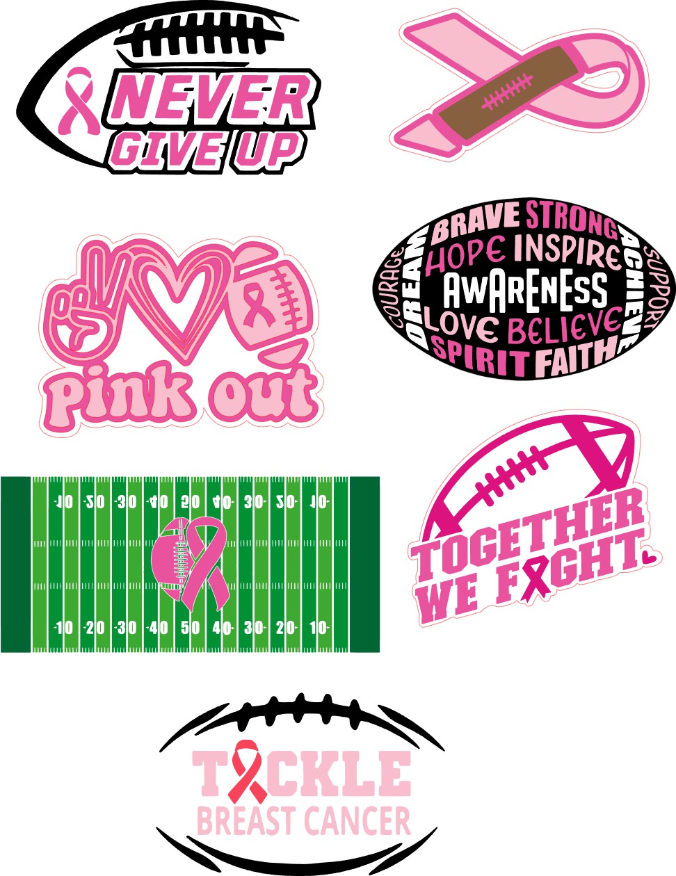 Breast Cancer Scrapbook Paper