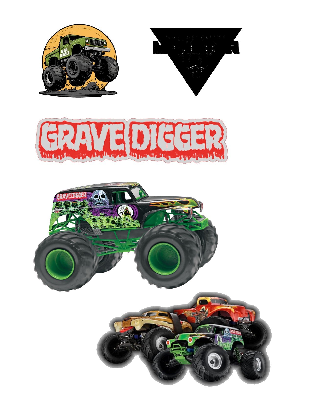 Grave Digger Scrapbook Paper