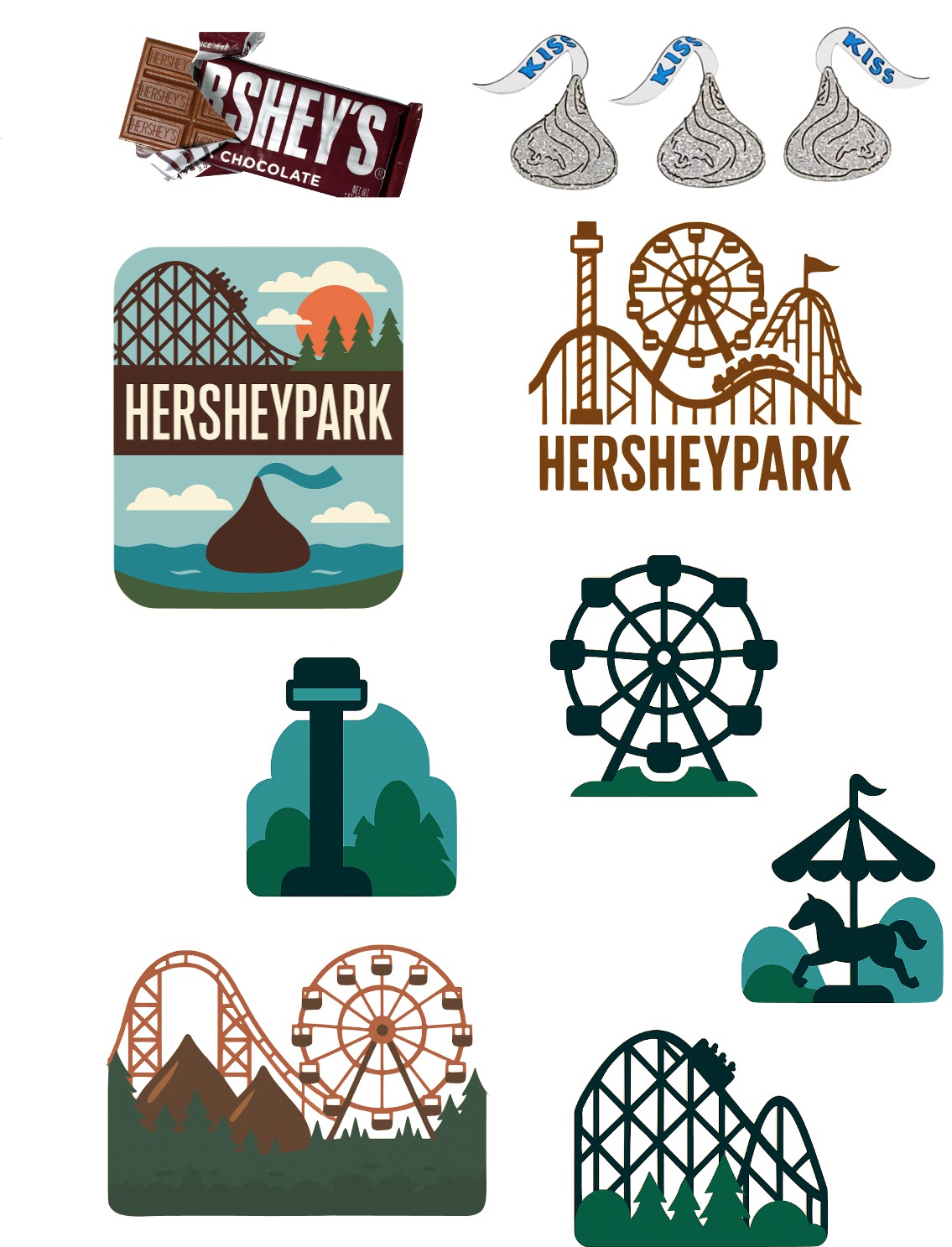 Hershey Park Scrapbook Paper