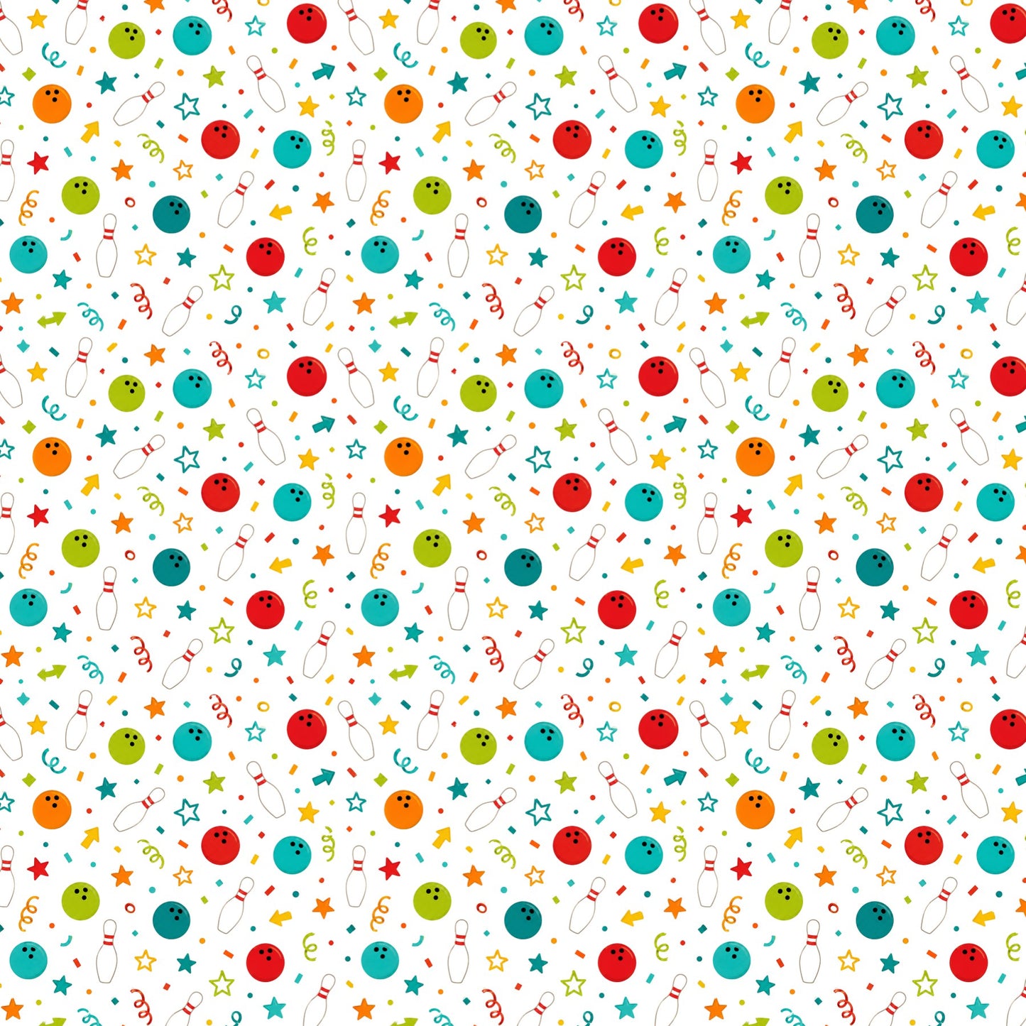 Bowling Scrapbook Paper and Embellishments