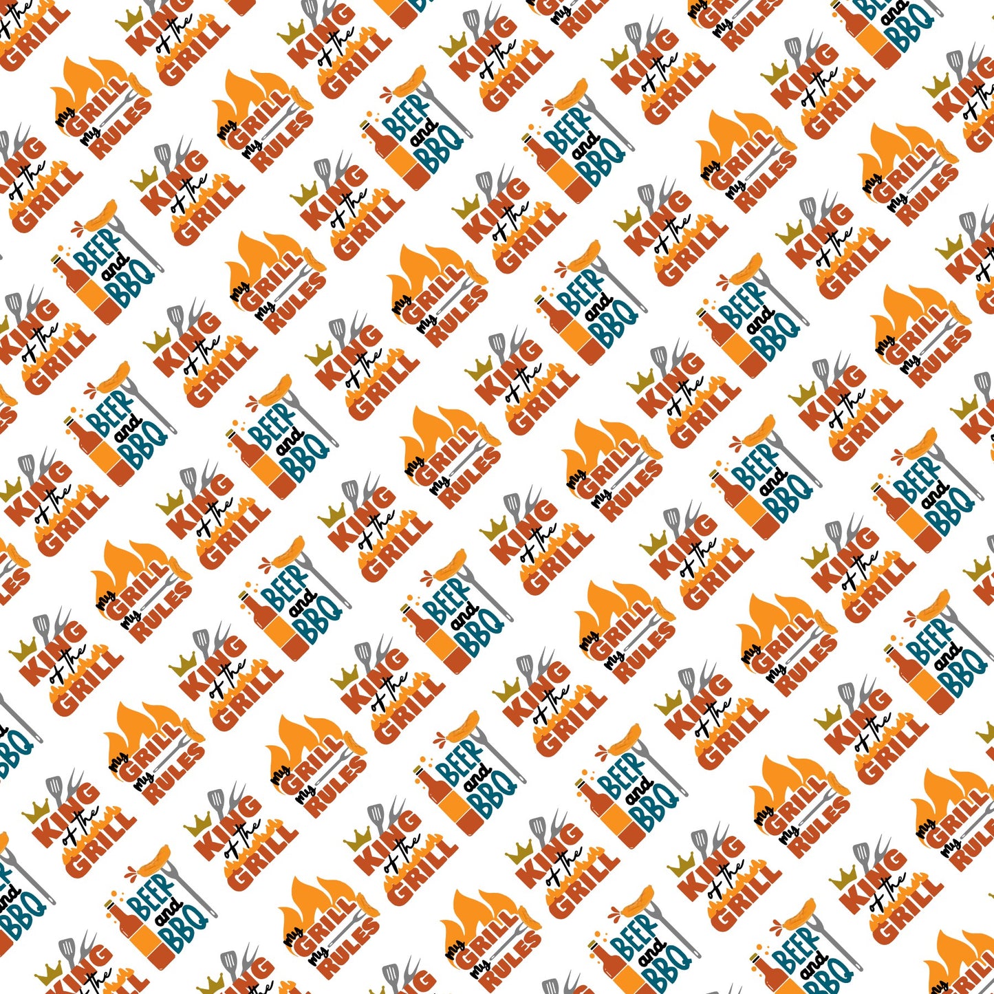 King or Queen of the Grill Scrapbook Paper