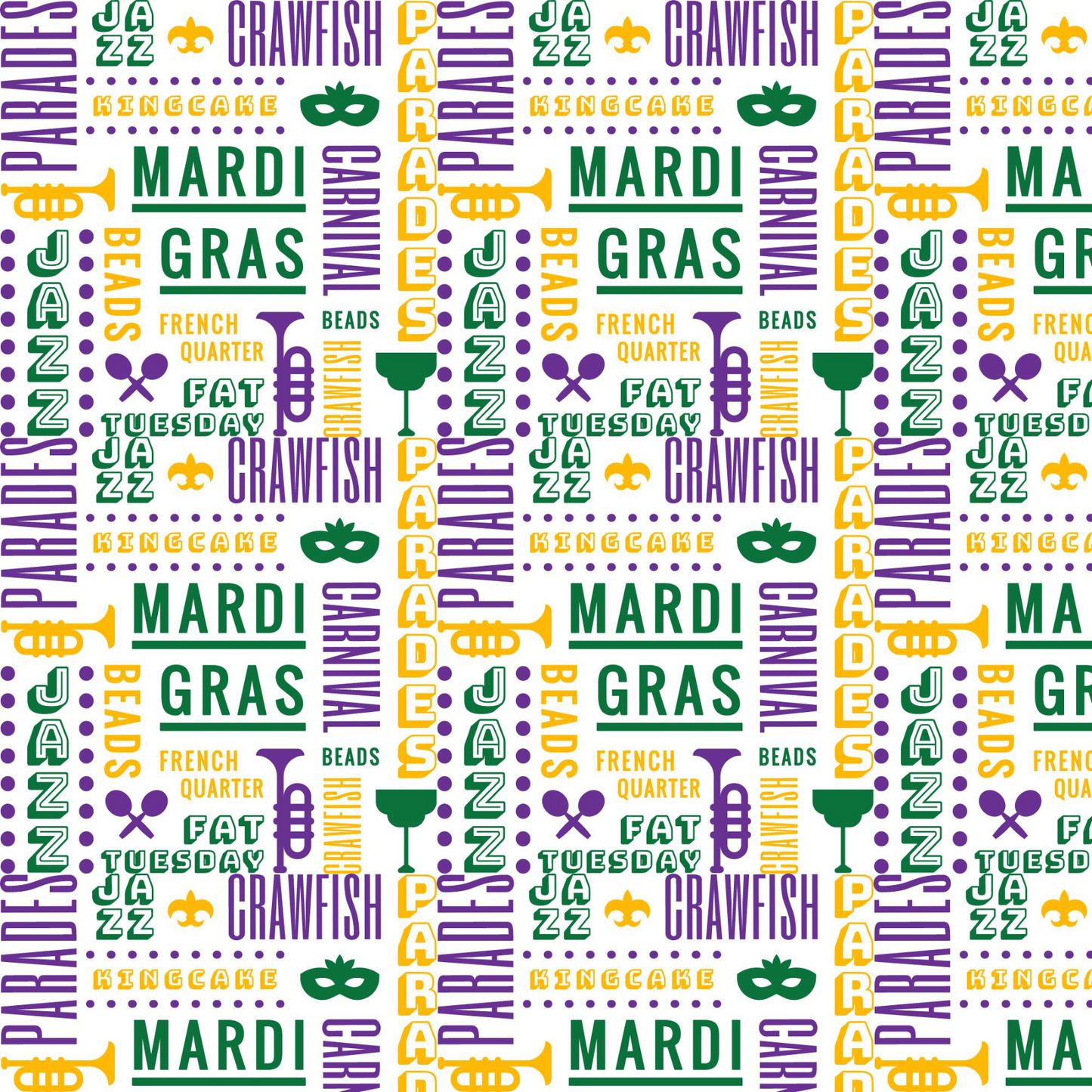 Mardi Gras Scrapbook Paper