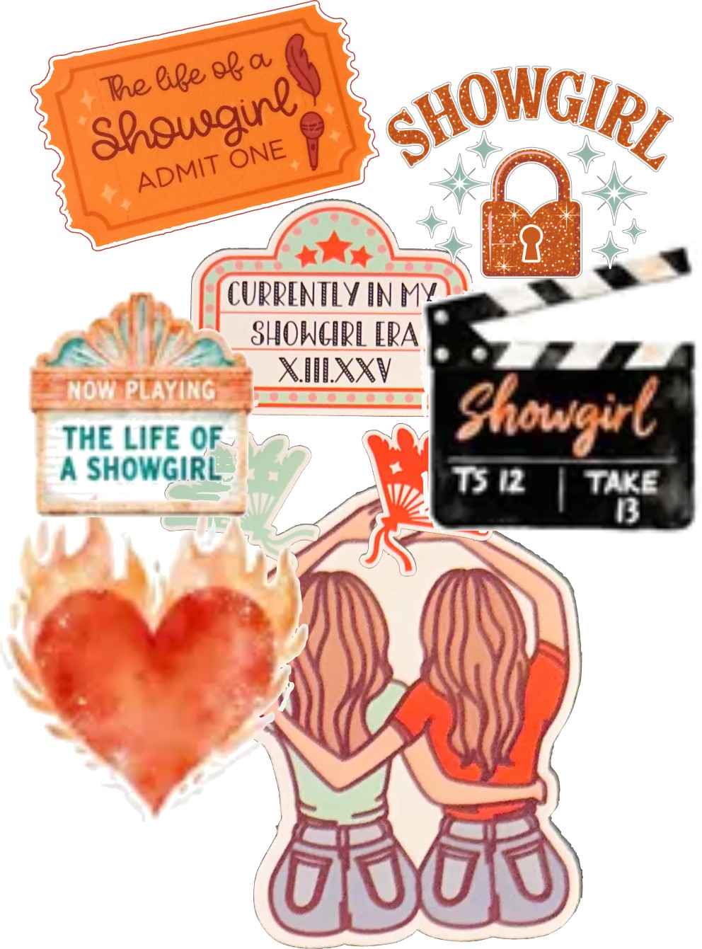 TS Showgirl Scrapbook Paper and Embellishments