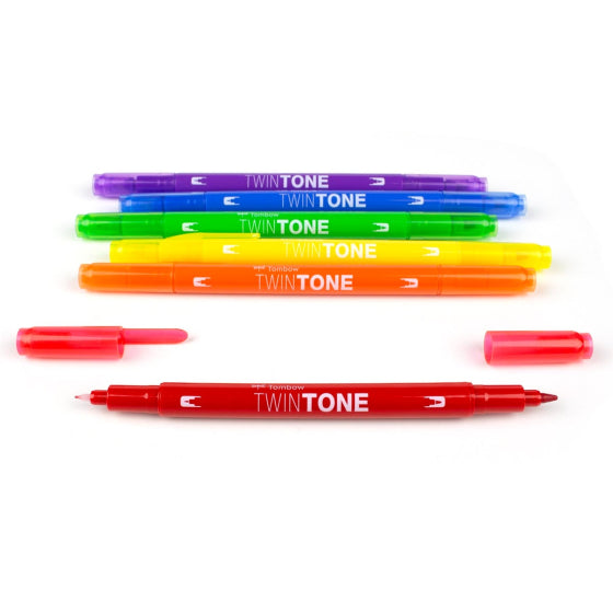 C. Tombow TwinTone Marker 6/pk - Rainbow