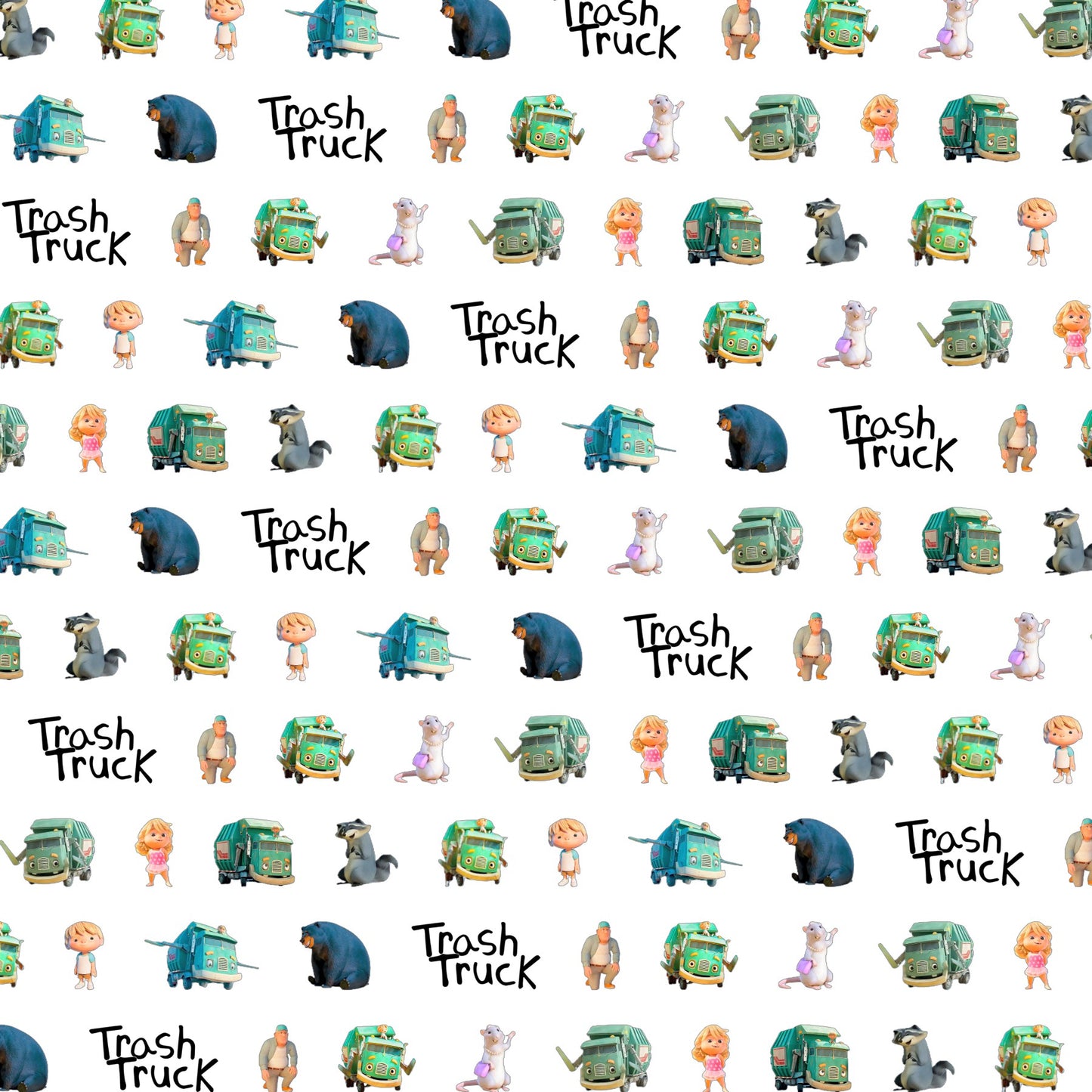 Trash Truck Scrapbook Paper