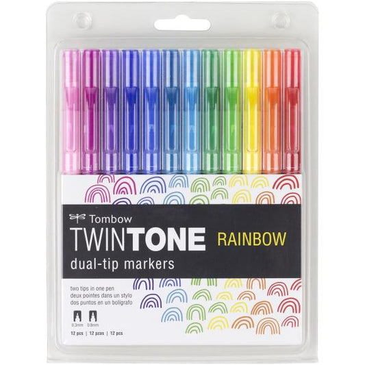 C. Tombow Twintone Marker Set 12/Pkg - Rainbow