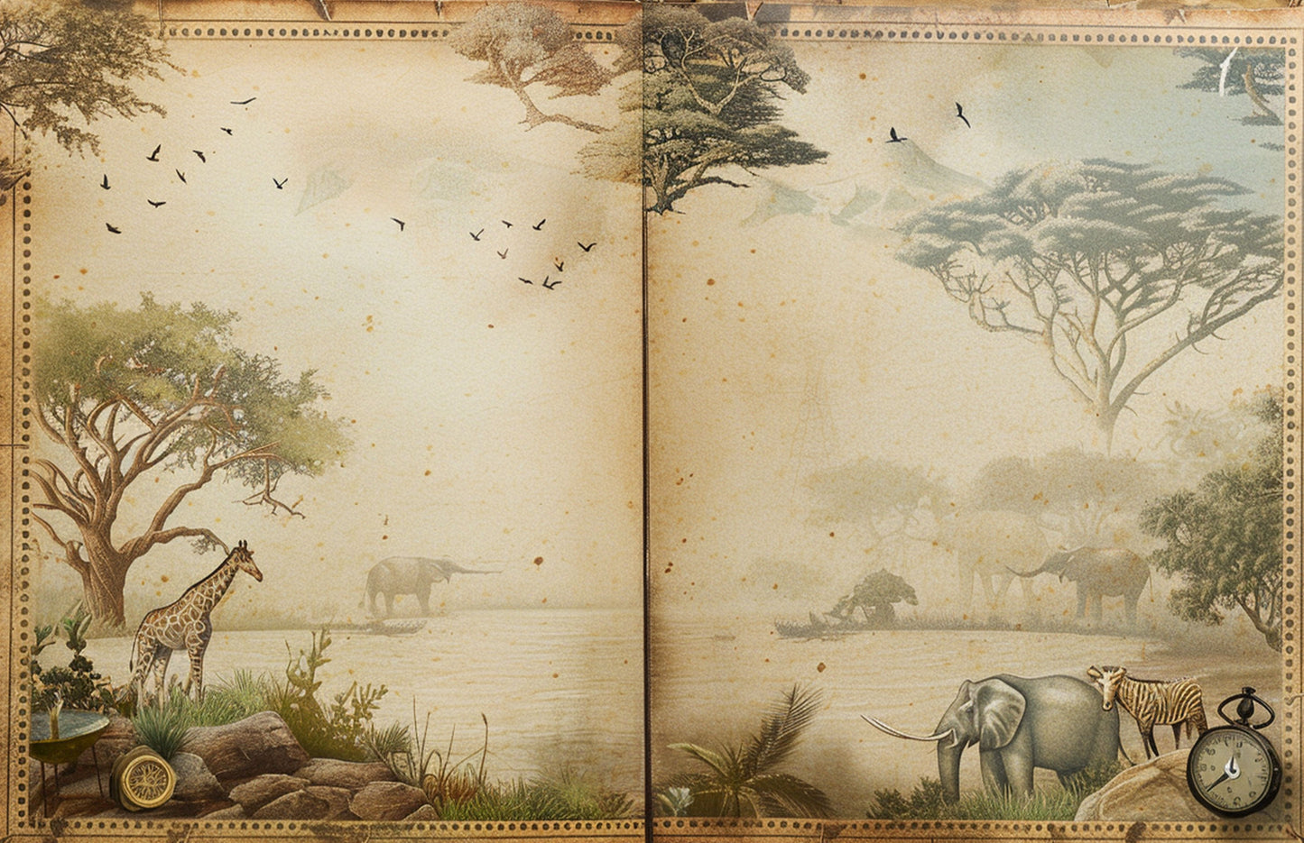 African Safari Scrapbook Paper