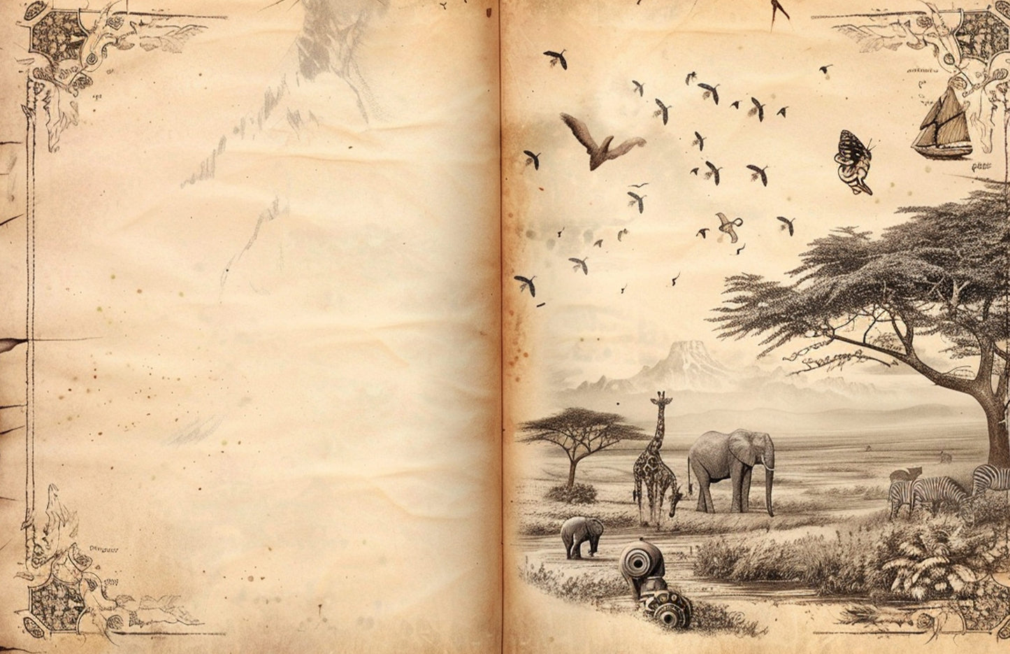 African Safari Scrapbook Paper