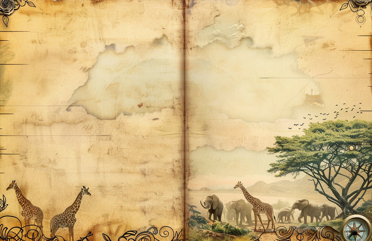 African Safari Scrapbook Paper