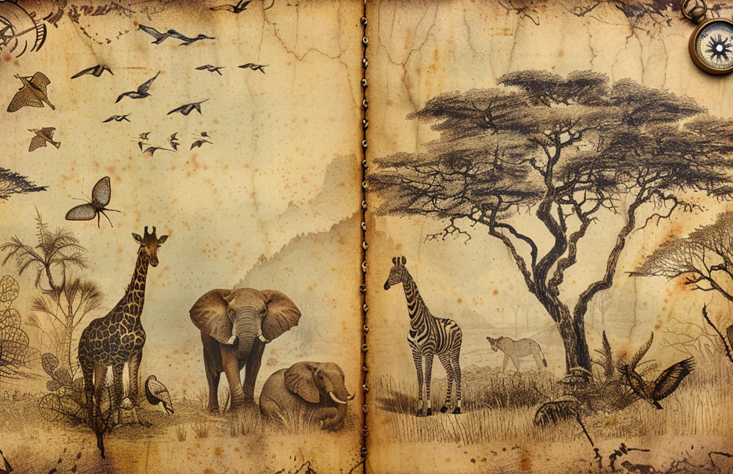 African Safari Scrapbook Paper
