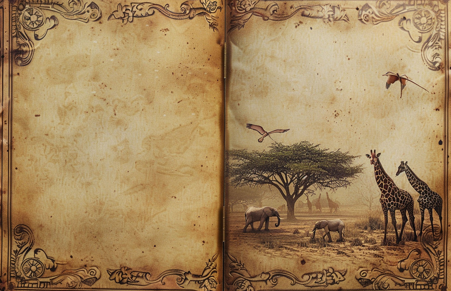 African Safari Scrapbook Paper
