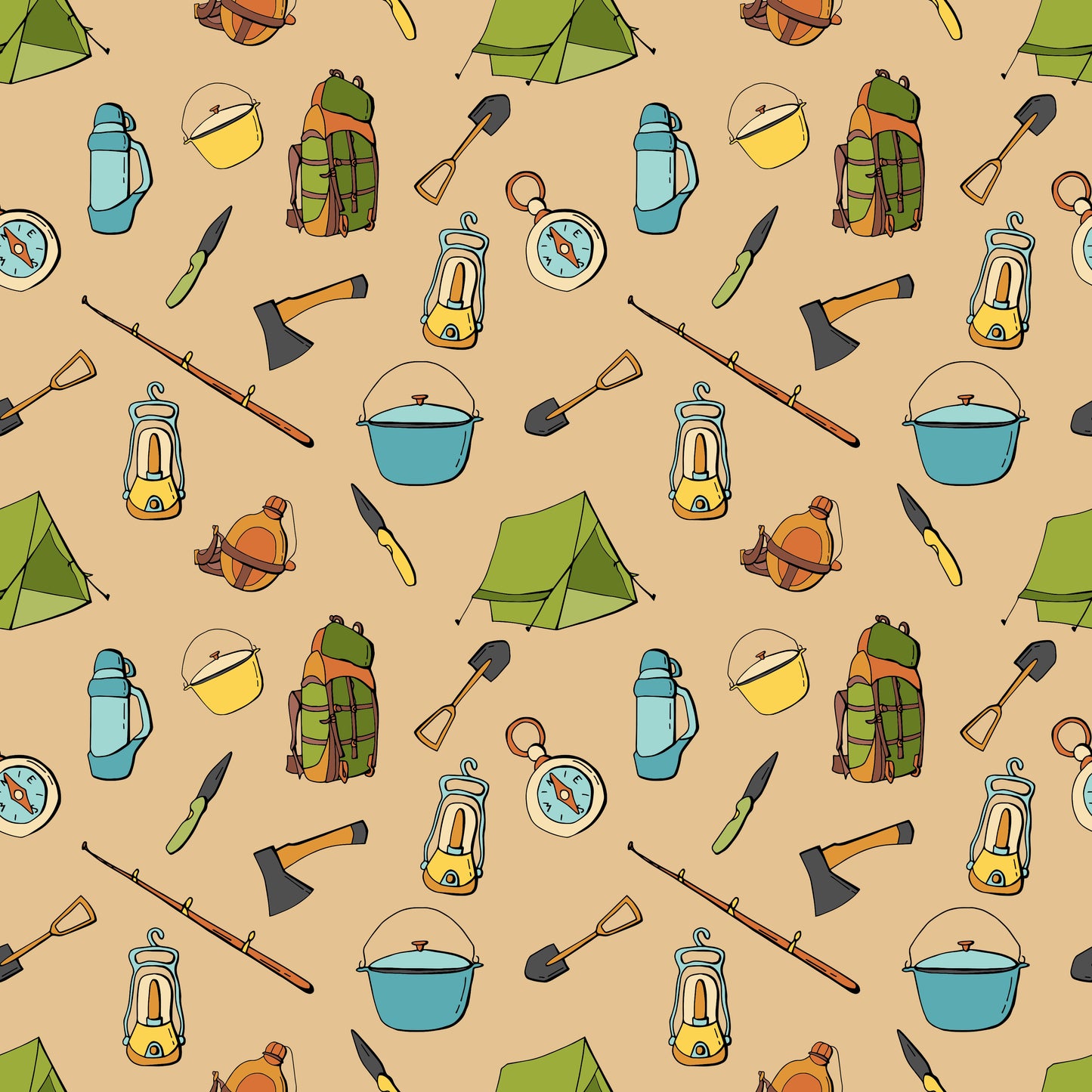 Camping Scrapbook Family