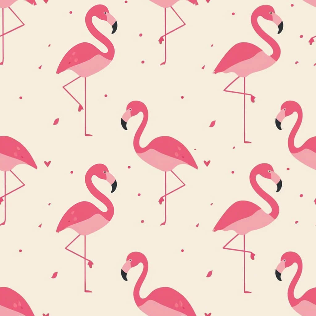 Tropical Flamingos Scrapbook Paper