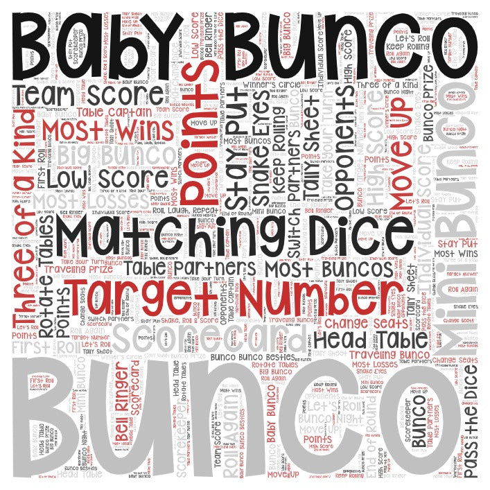 Bunco Game Scrapbook Paper