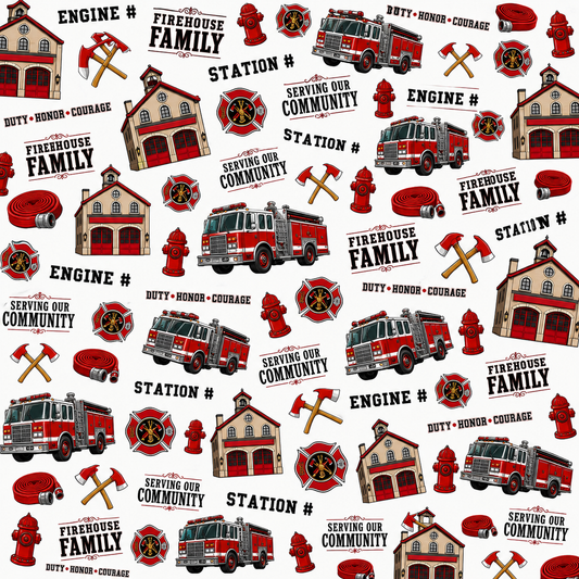 Fire Fighter Scrapbook Paper
