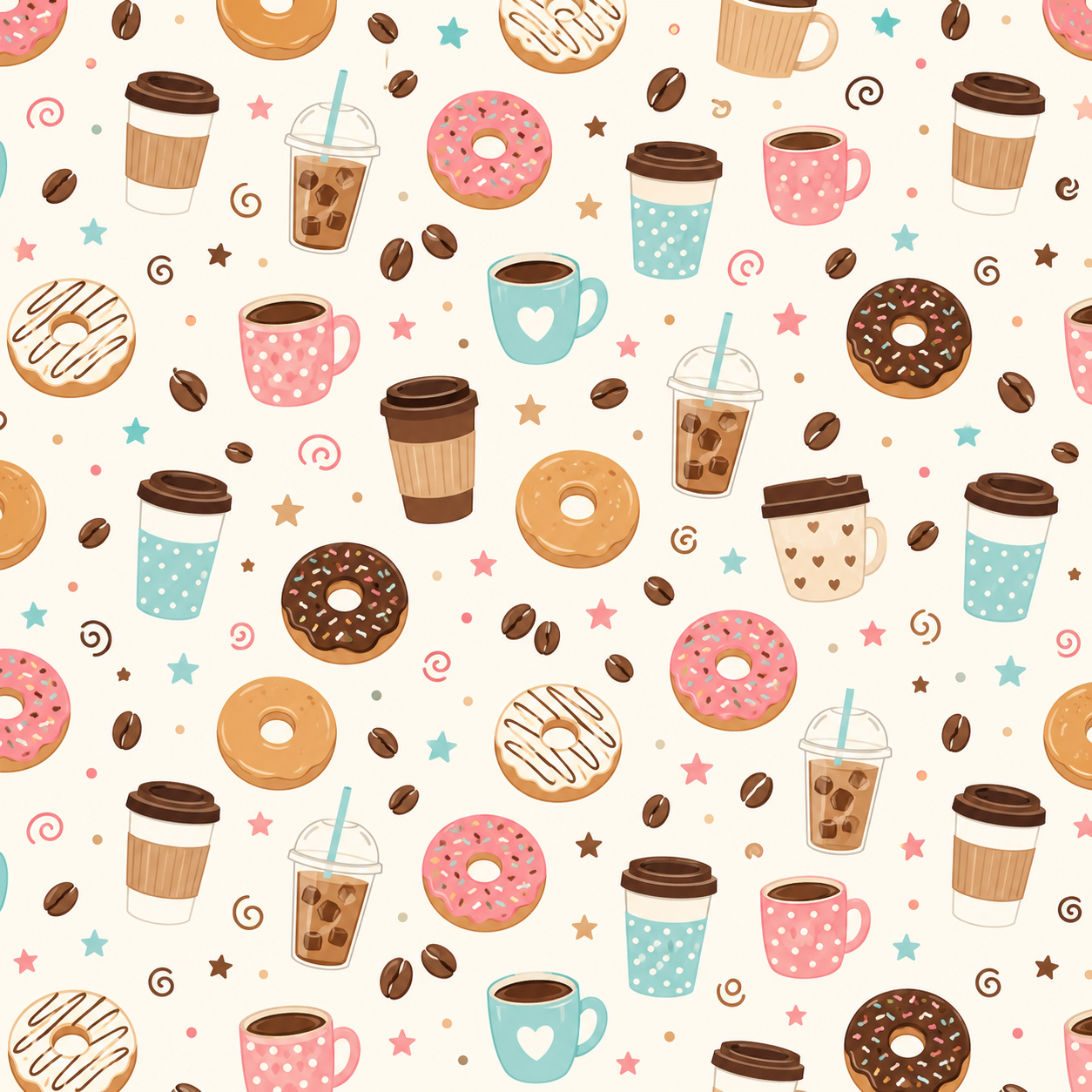 Coffee Scrapbook Paper