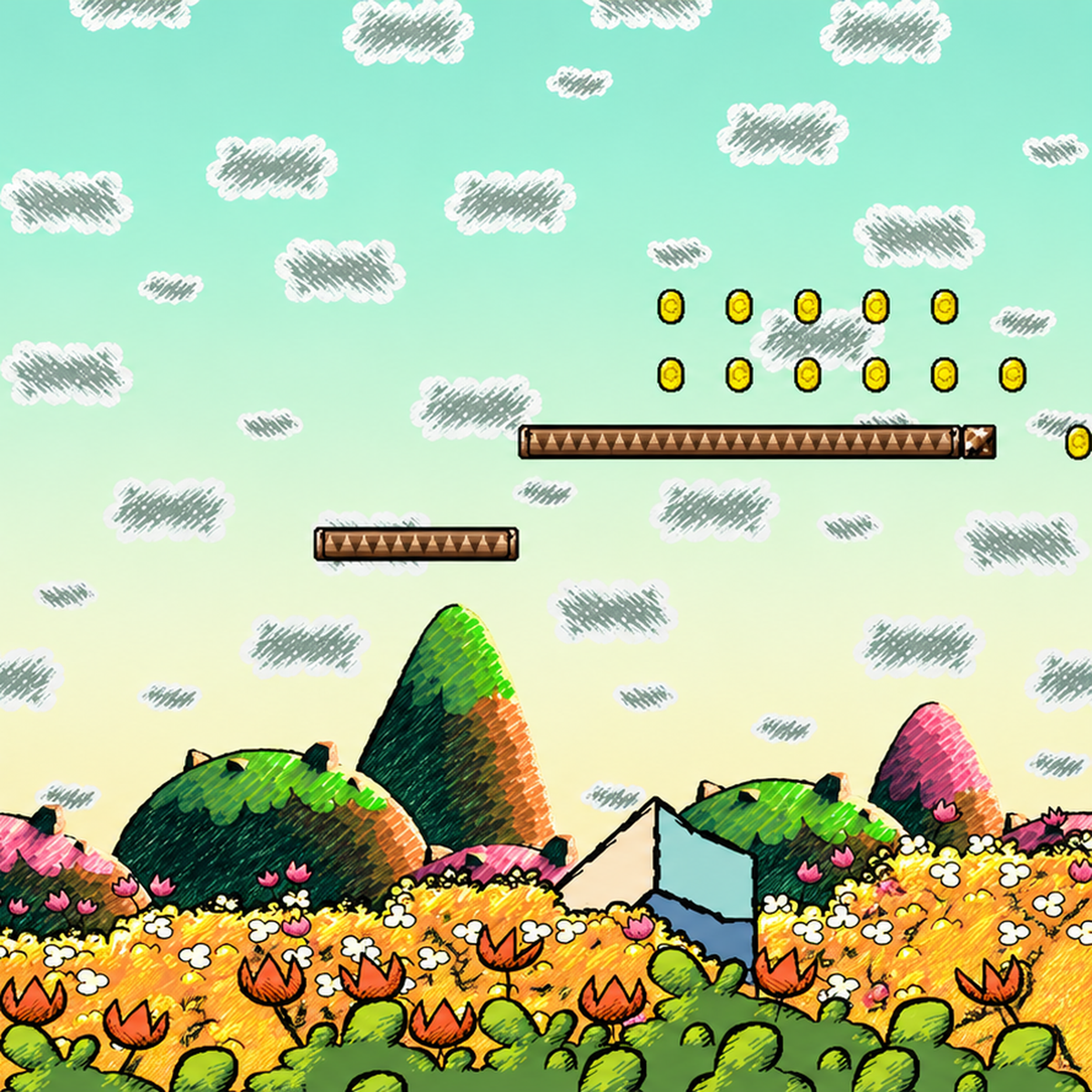 mario game scrapbook paper