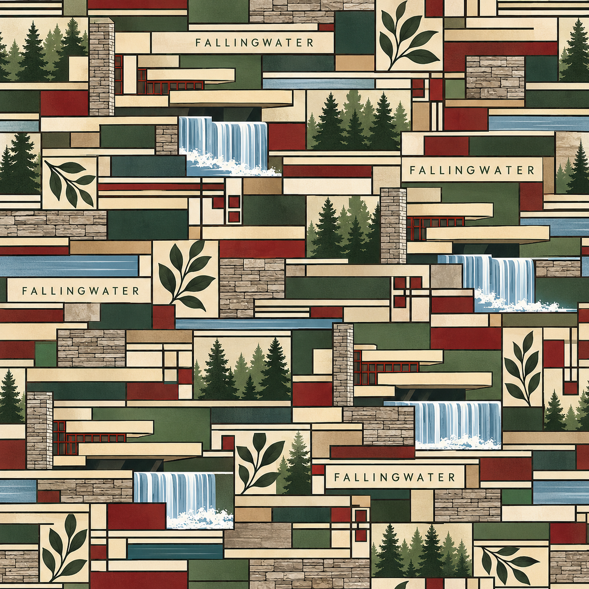 Falling Water Scrapbook Paper