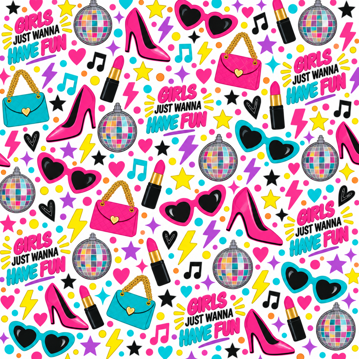Girls Wanna Have Fun Scrapbook Paper
