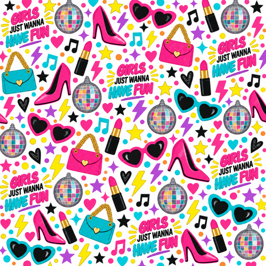 Girls Wanna Have Fun Scrapbook Paper