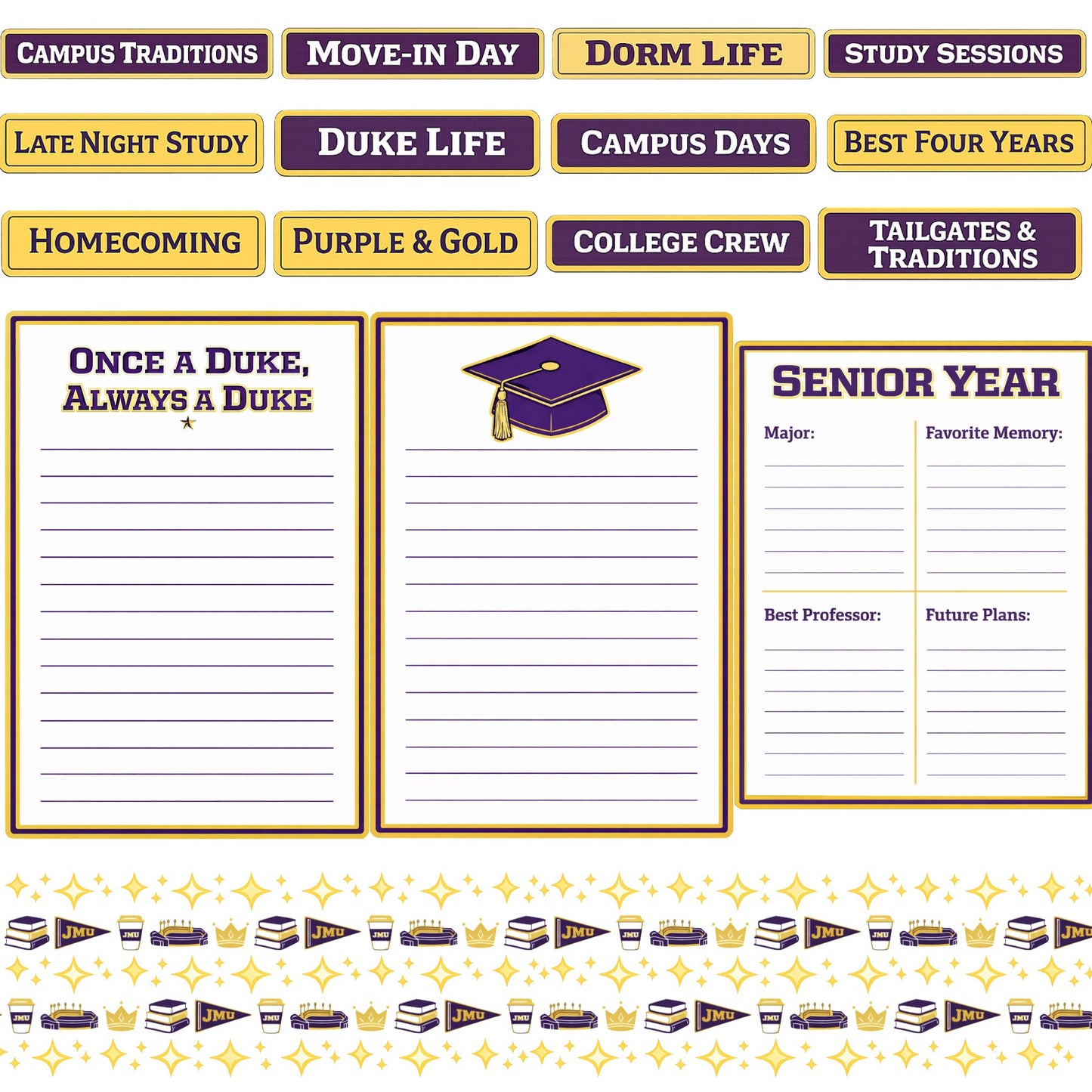 James Madison University (JMU) Scrapbook Paper