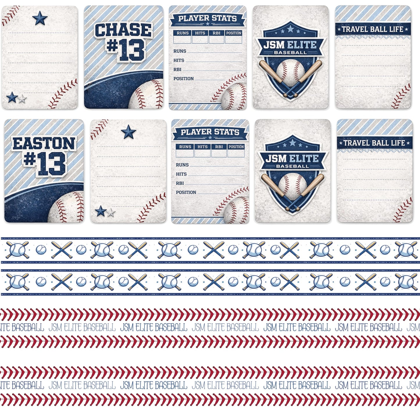JSM Elite Baseball Scrapbook Paper