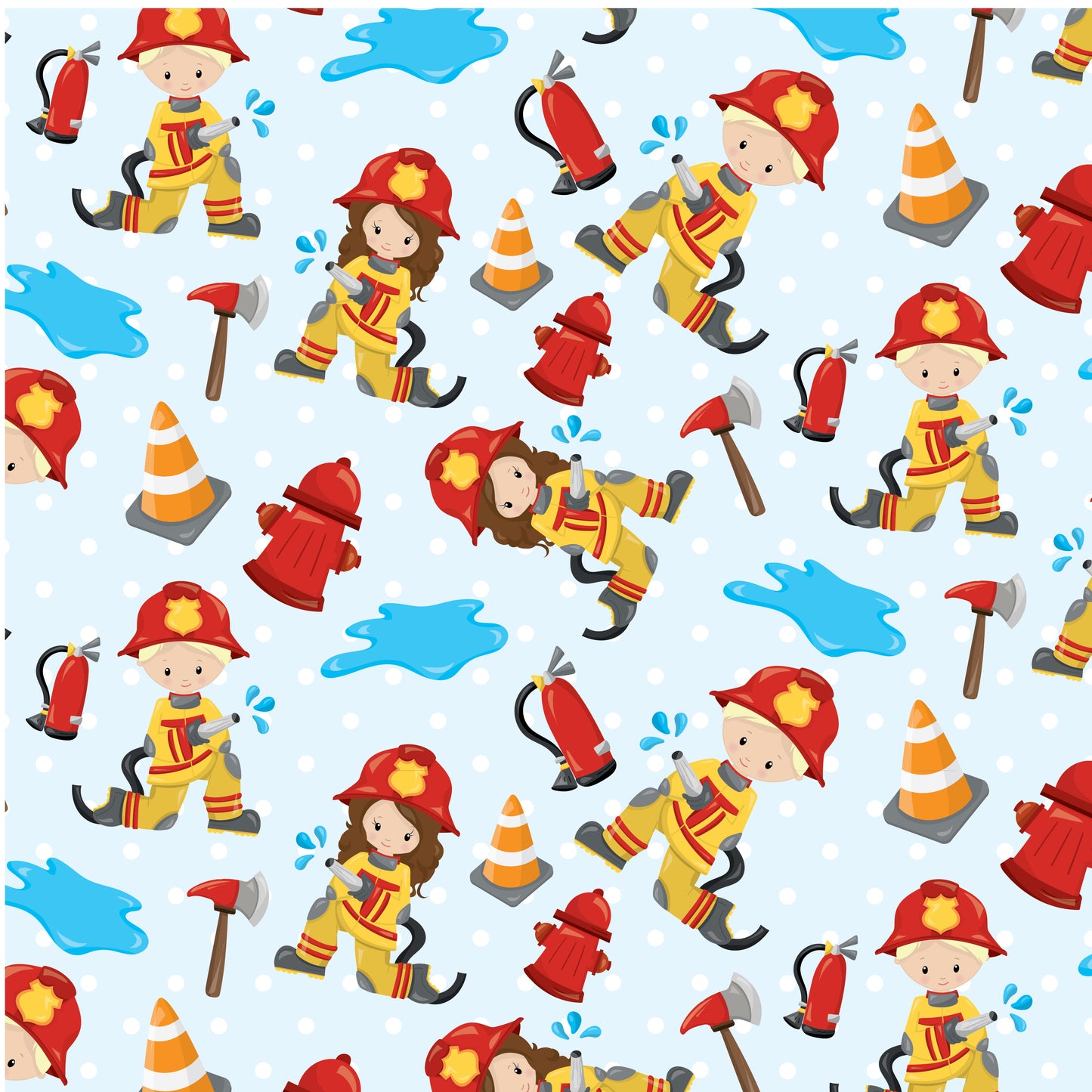 Little Fire Fighter Scrapbook Paper