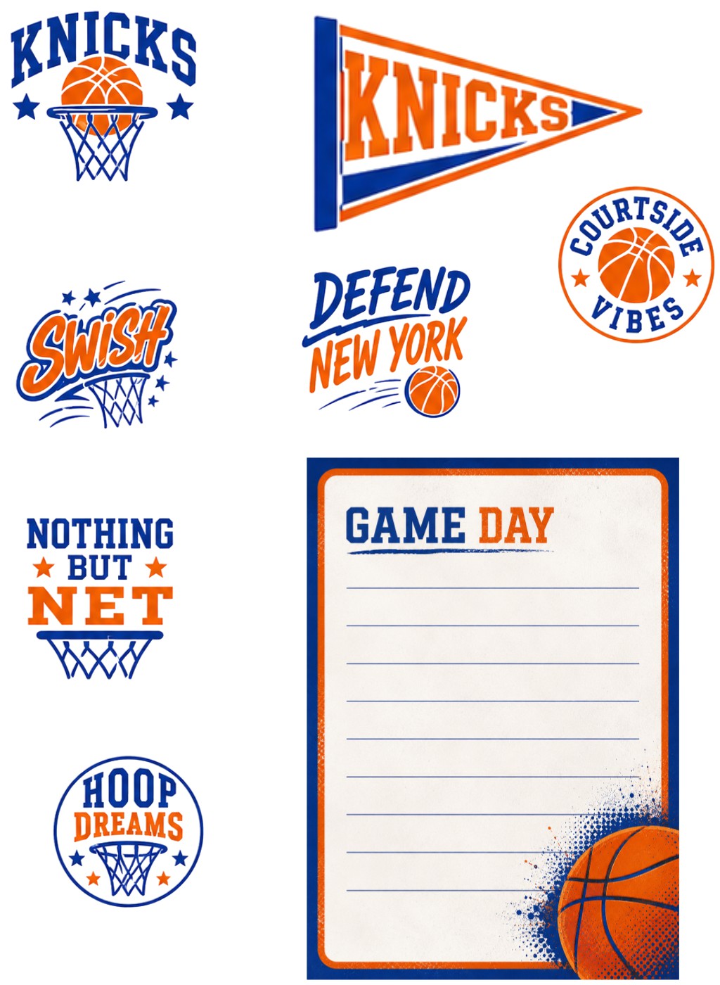 NY Knicks Scrapbook Paper