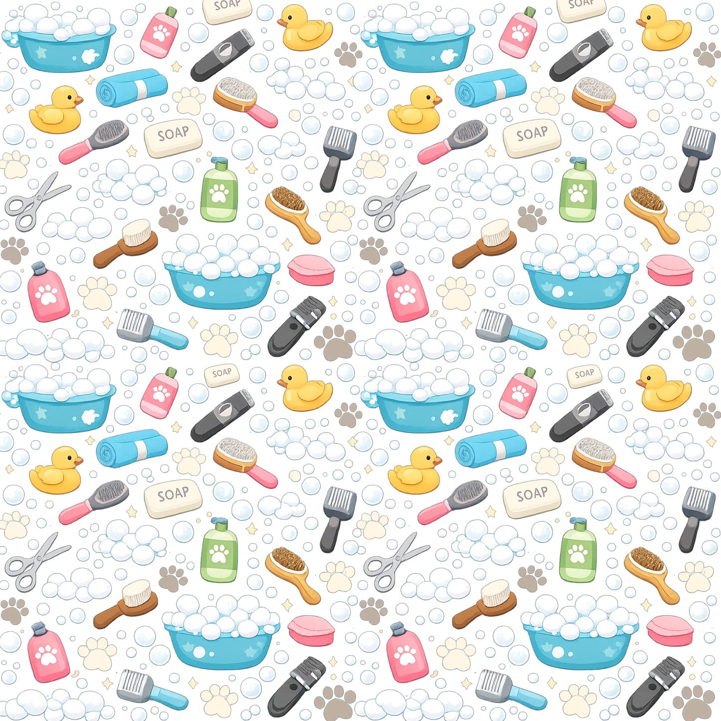 Pet Spa Day Scrapbook Paper