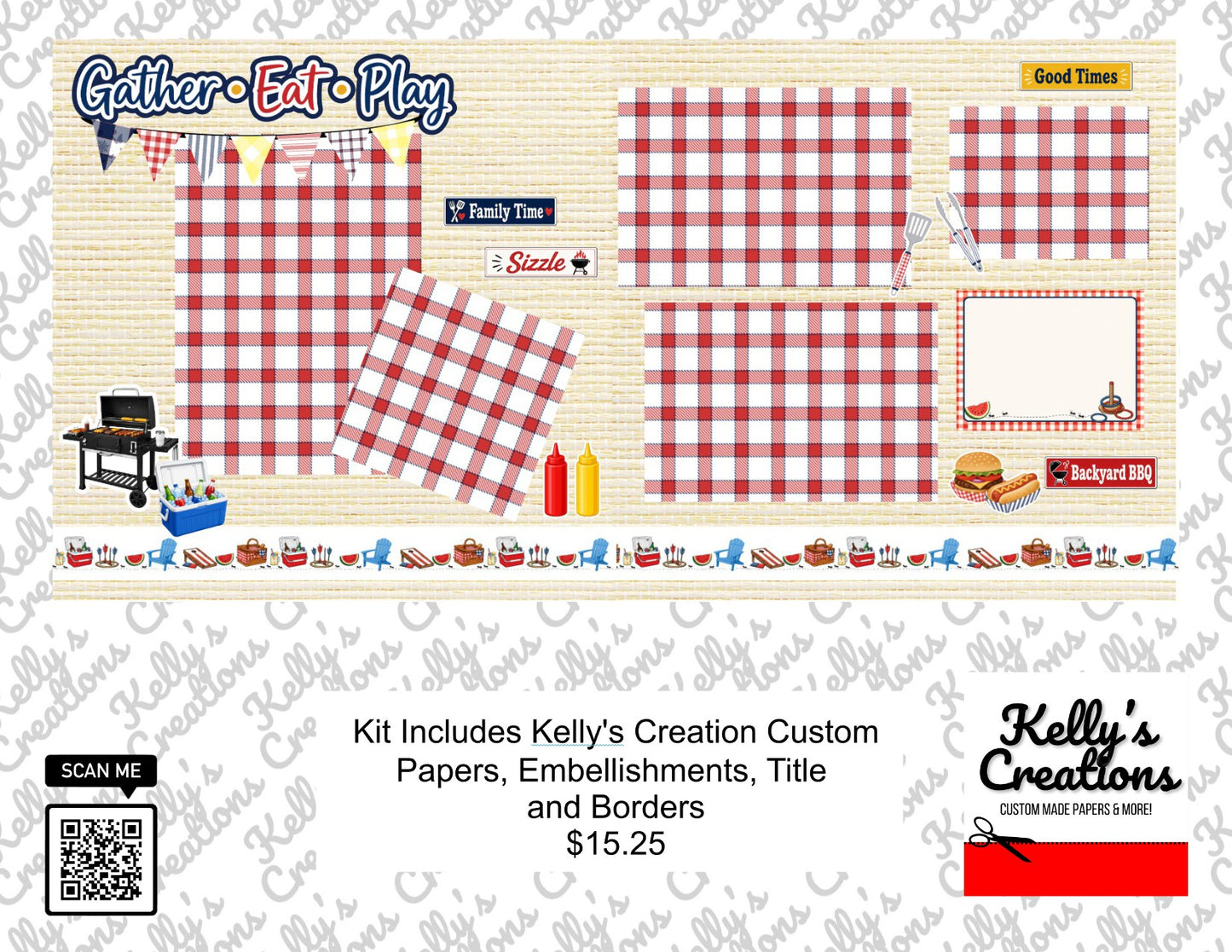Picnic Scrapbook Page Kit