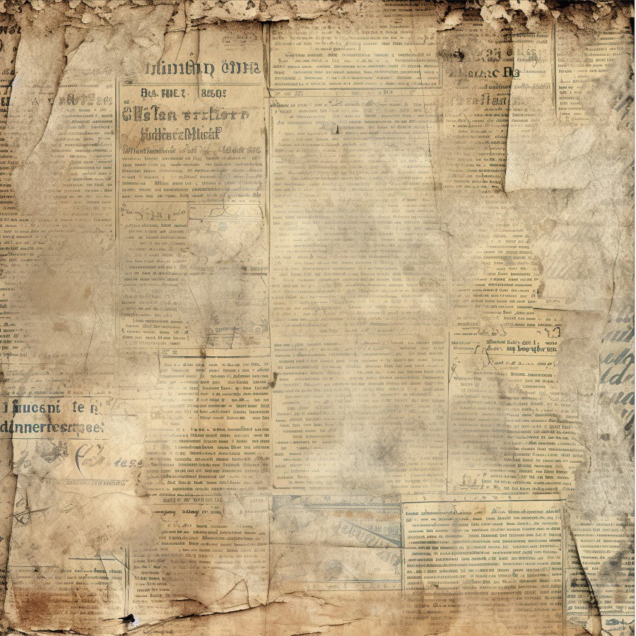 Vintage Newspaper Scrapbook Paper