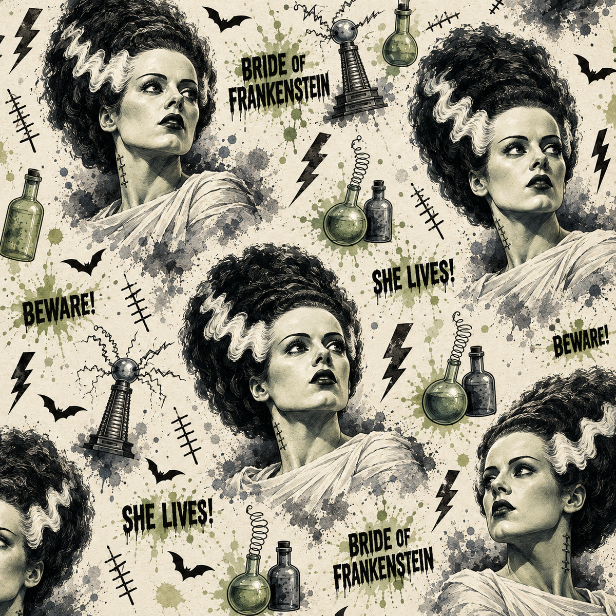 Classic Monsters Scrapbook Paper