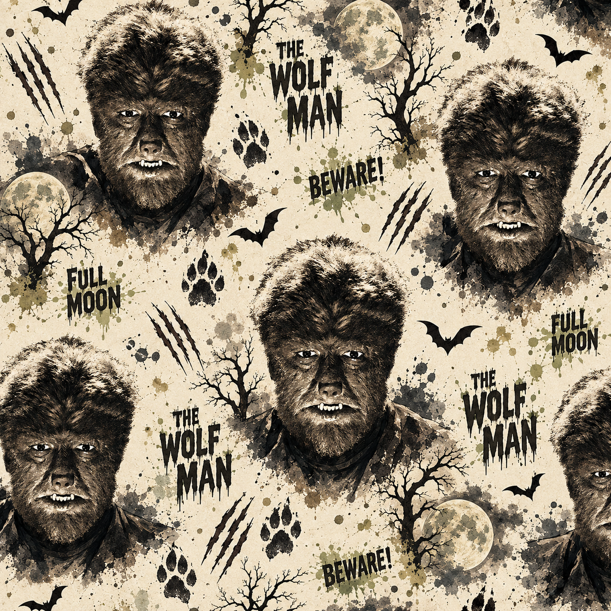 Classic Monsters Scrapbook Paper