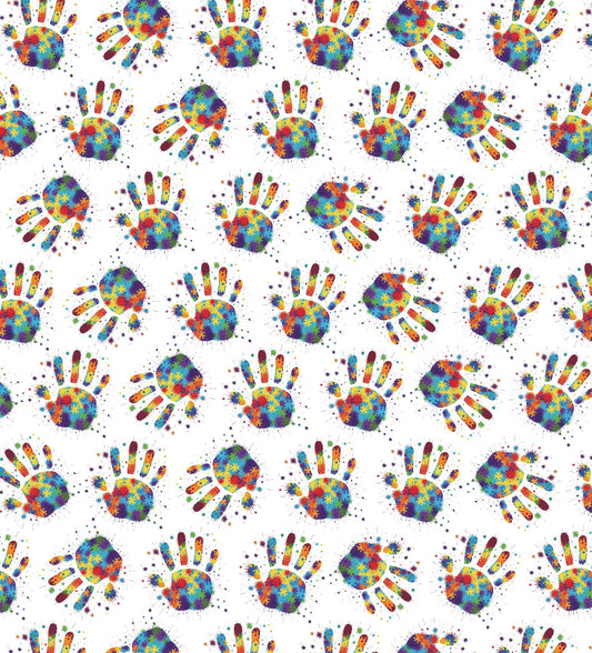 Autism Hands Scrapbook Paper