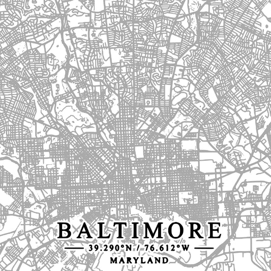 Baltimore MD map