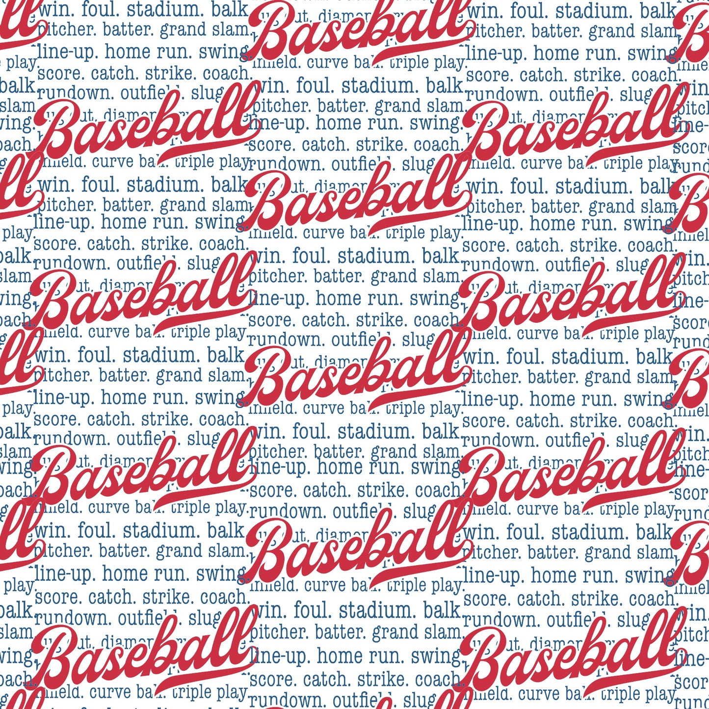 Baseball words scrapbook paper