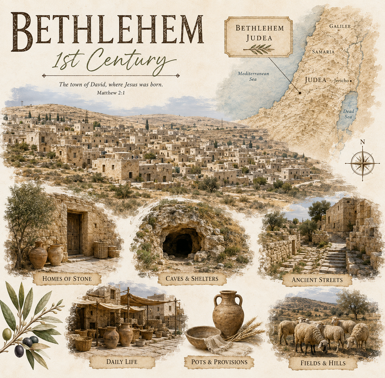 Biblical Lands Scrapbook Paper