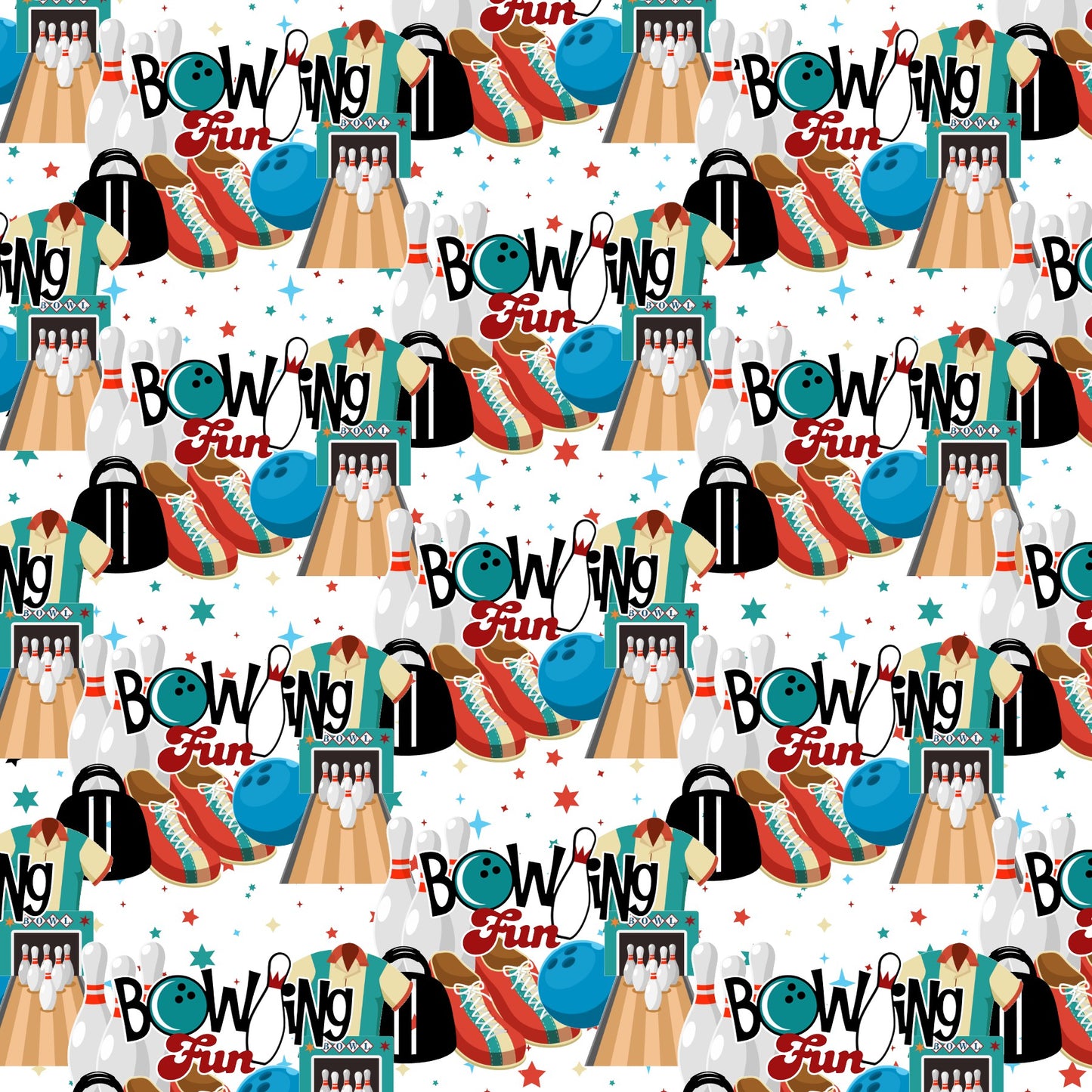 Bowling Scrapbook Paper and Embellishments