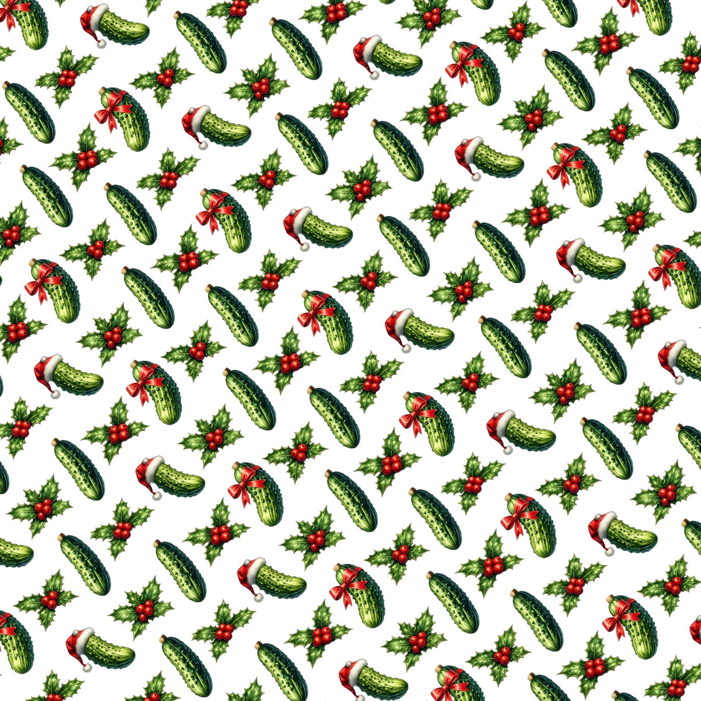 Pickle Christmas Scrapbook Paper