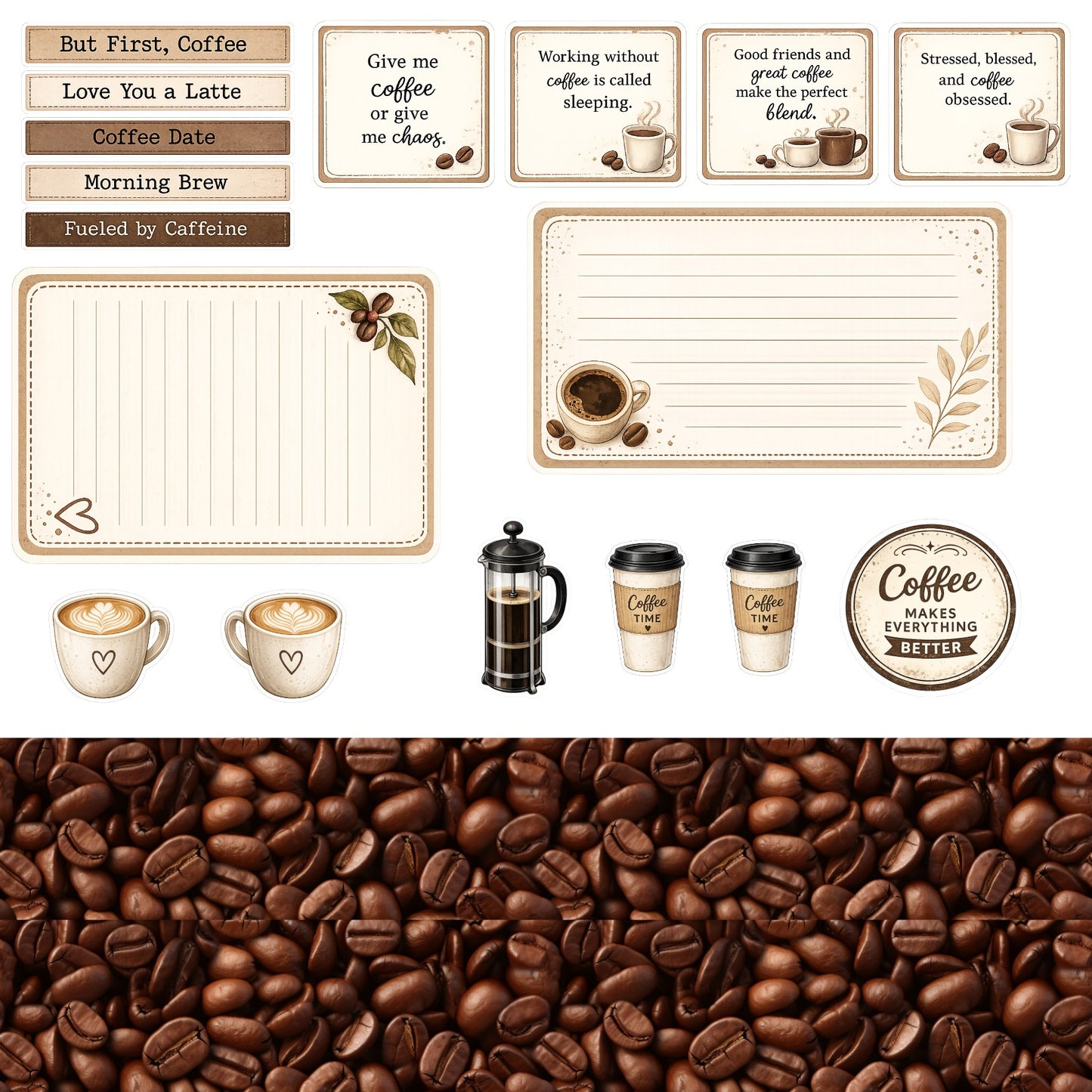 Coffee Scrapbook Paper