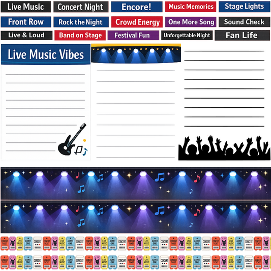 Concert Scrapbook Journal Card
