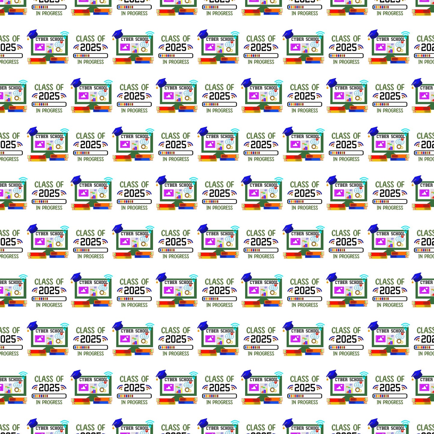 Cyber School Class of 2025 loading Scrapbook Paper