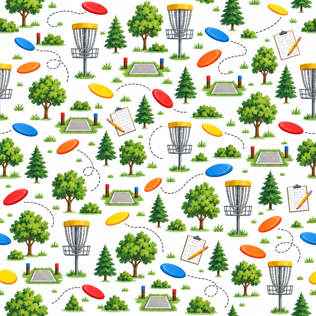 Disc Golf Scrapbook Paper
